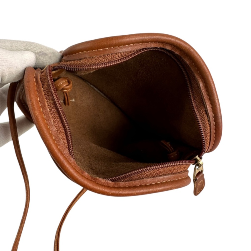 Genuine COACH Genuine Tan Leather Mini Crossbody Bag - Picture 7 of 10